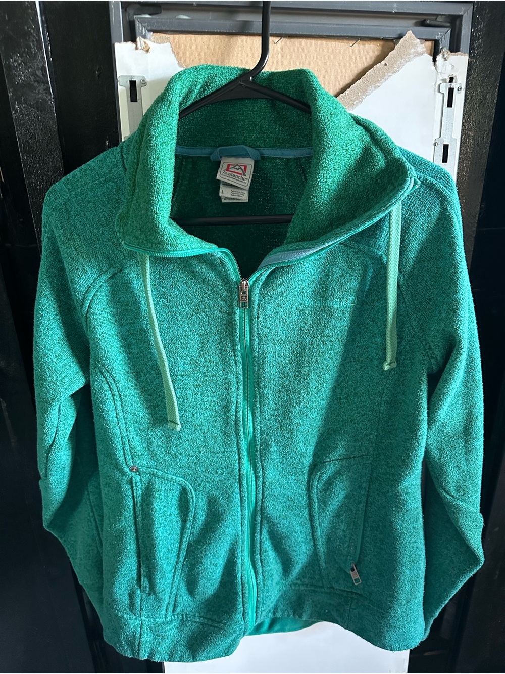 Avalanche Women’s Full-Zip Outdoor Fleece Jacket - Emerald Green - Size Large